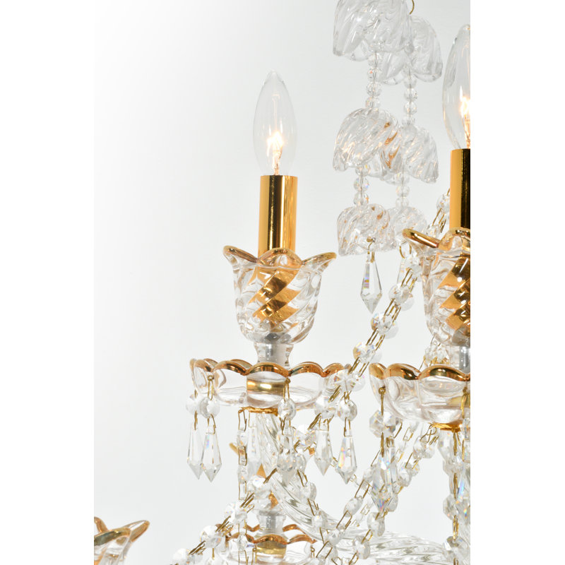 Marseille Crystal Chandelier, 45" H X 38" W X 38" D