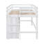 Lit mezzanine simple avec 4 tiroirs, sous l'armoire et les tablettes-1834220599