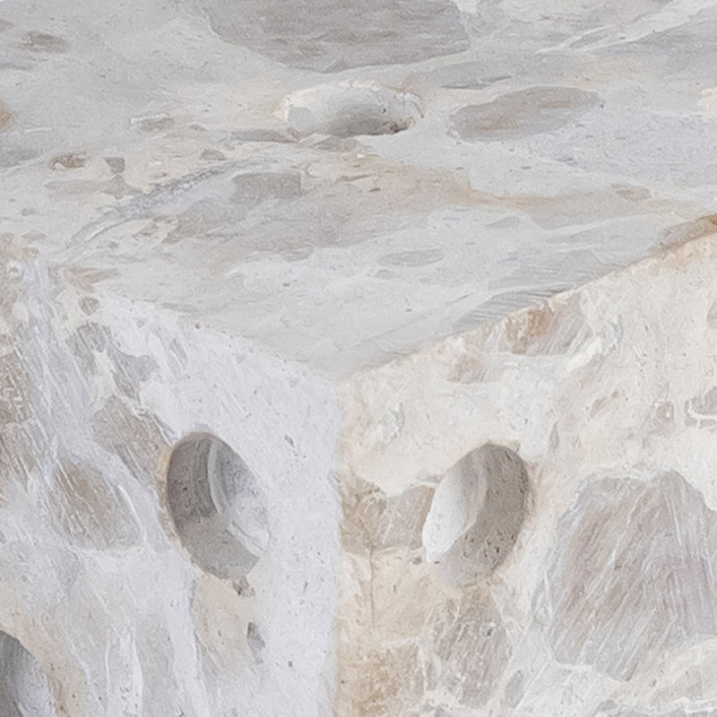Dice marbre figurines et sculptures abstraites, Beige