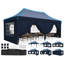 Quictent 3x6m Commercial Pop Up Gazebo with Sloped High Peak, Heavy Duty Event Shelter with Church Window Sides for Backyard, Parties, Vendor Booths-Grey-125331252