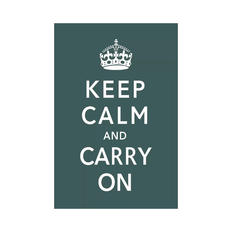Keep Calm & Carry On - Wrapped Canvas Print, 101.6 cm H x 66.04 cm W x 1.91 cm D