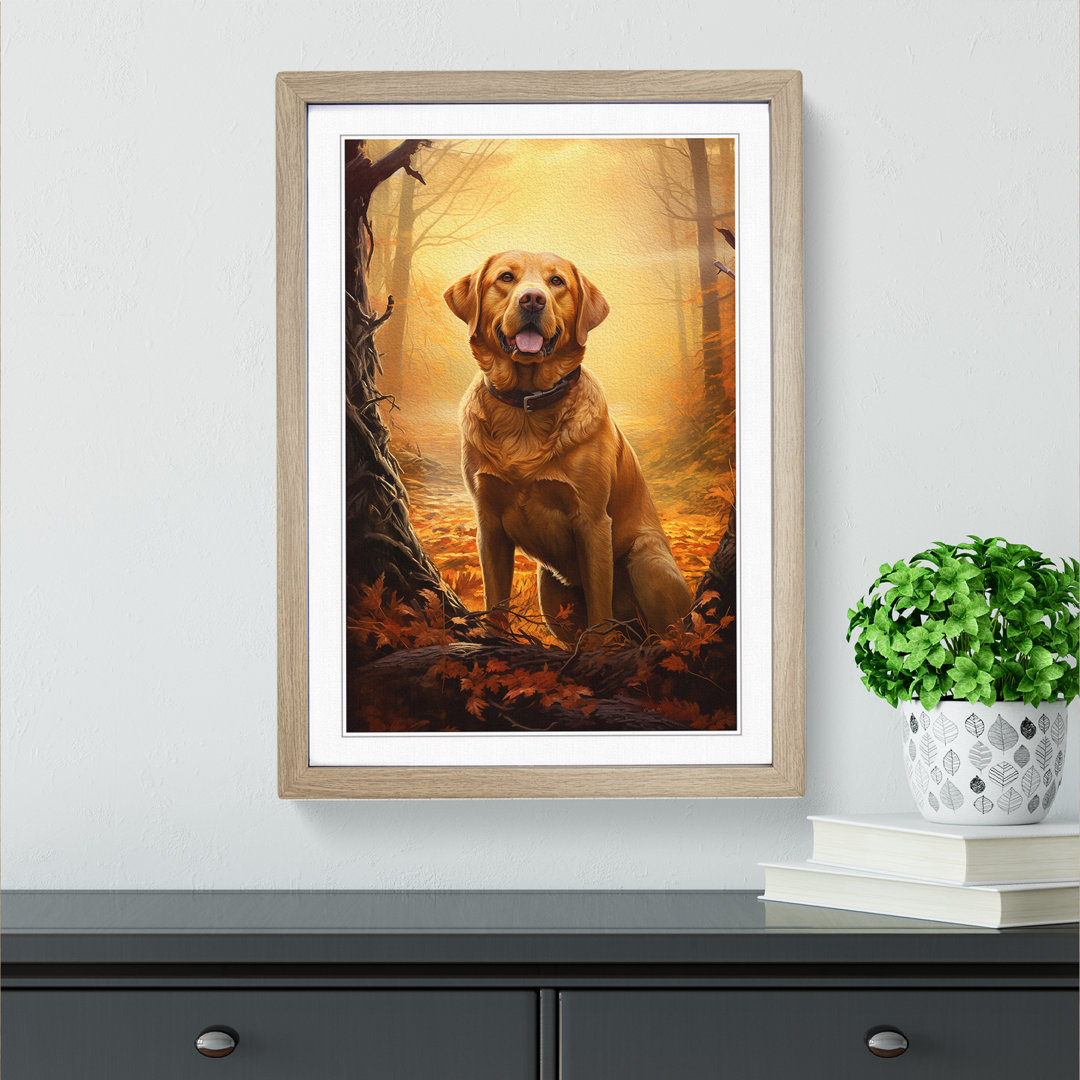 Labrador Retriever Renaissance Art - Framed Print