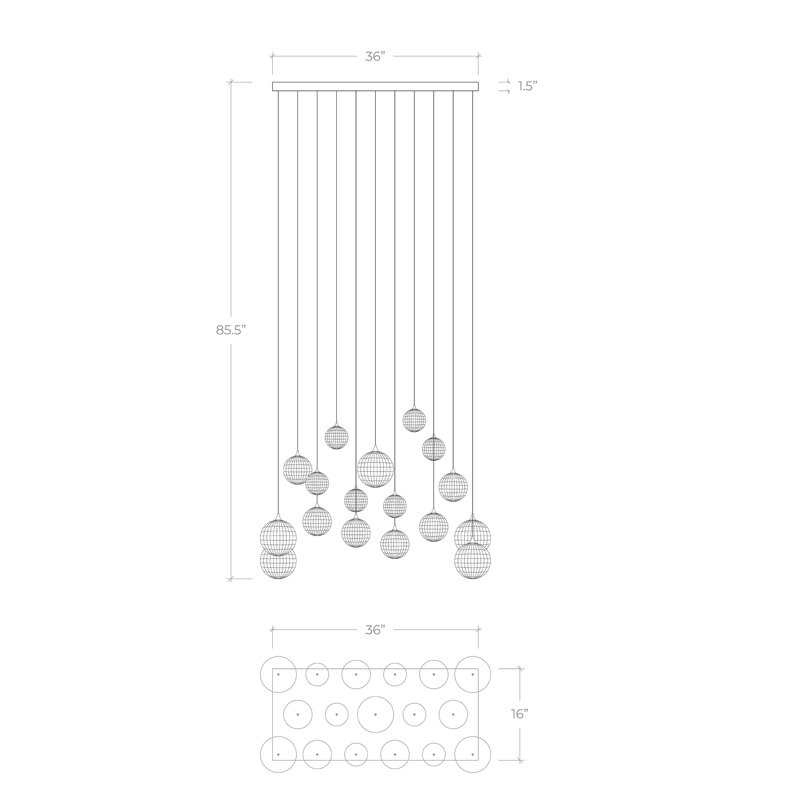 Breeze 17 - Light Pendant, Black
