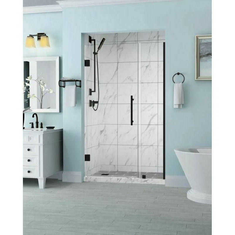 Porte de douche sans cadre à ouverture 72 "H