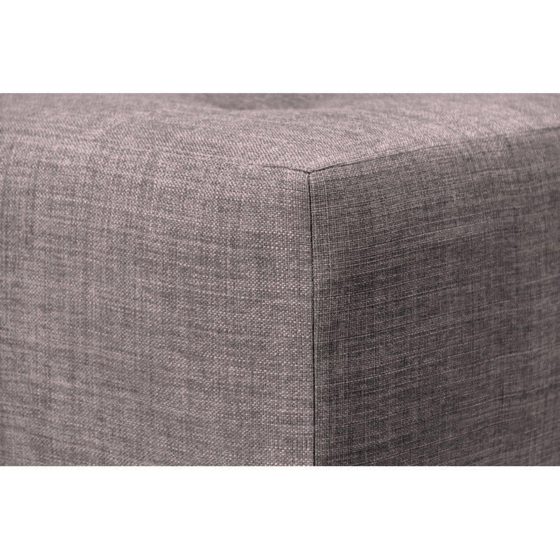 Aubriella Upholstered Ottoman, Charcoal, Gray-Red