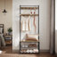 Abingdon Hall Tree 70cm Wide with Bench and Shoe Storage-92542201