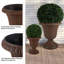 Ensemble de 2 jardinières d'extérieur - grandes et petites jardinières à urne - pots à plantes en plastique pour décoration intérieure, extérieure ou porche par Pure Garden (brun)-1399743691