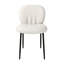 Hessmer 49cm H Upholstered Metal Upholstered Back Side Chair in Cream