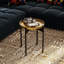 Modern Glam Coffee Table, Black & Gold, 17.3 x 22.4 x 17.3 Inches | 100% Metal Construction, Weight: 5.3 lbs | Stylish & Functional Design, Perfect for Living Room & Contemporary Spaces, Easy Assembly Required-1577496718