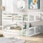 Lit double superposé au dessus blanc avec - Combinaison de bois massif et de durabilité pour plus de commodité-2129569363