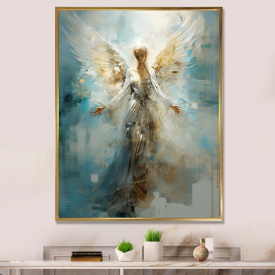 Angels Announcement Celestical Christianism I On Canvas Print