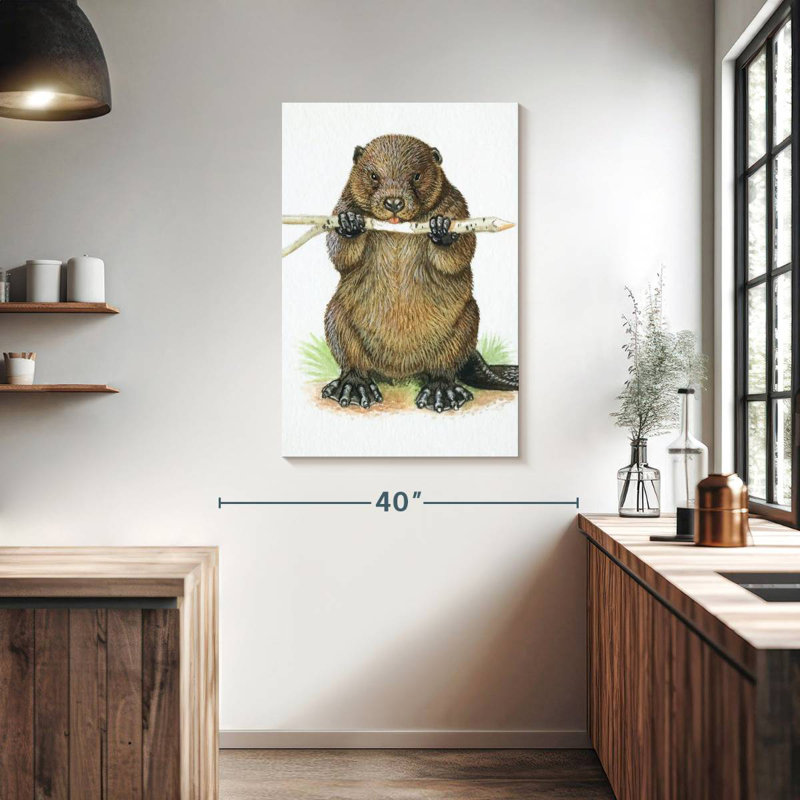 Brampt Branch-Eating Beaver, 39" H x 26" W