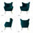 Avianna 29.25'' Wide Tufted Velvet Wingback Chair-1150443706