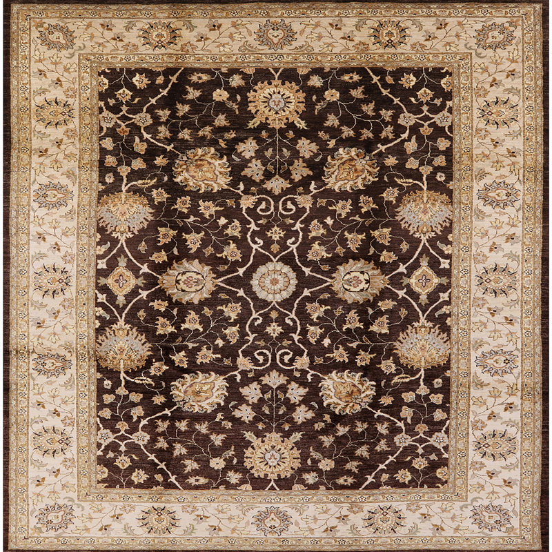 Tapis oriental beige / brun Vilma, Carré 5 pi