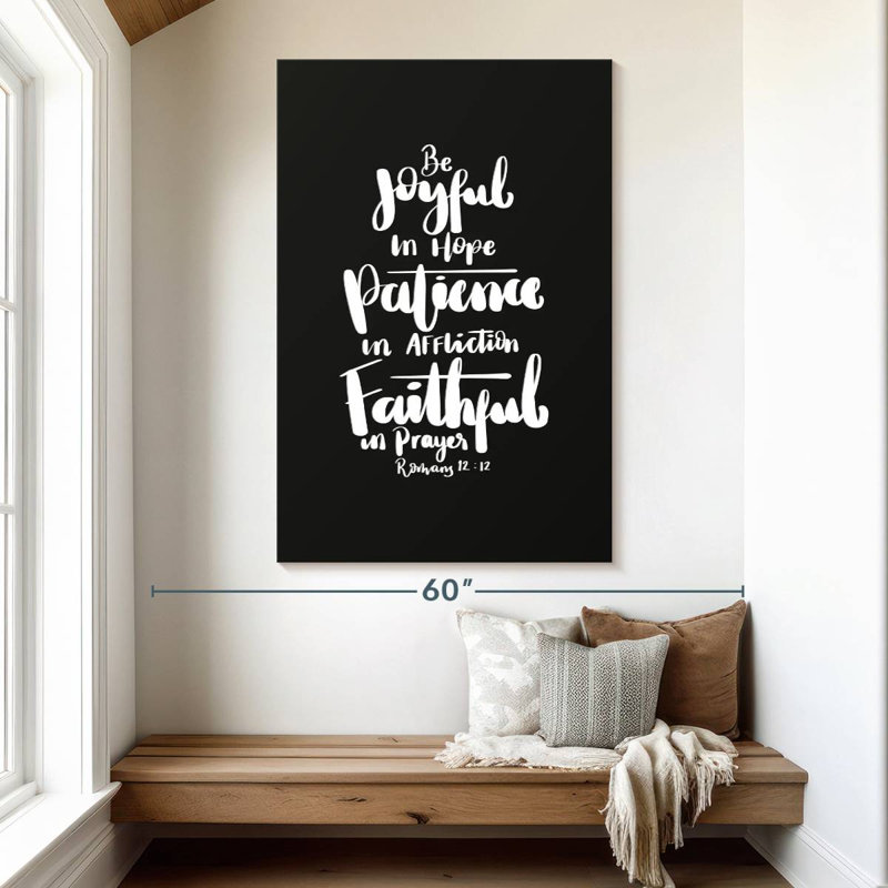«Be Faithful», verset biblique, H 51 po x l 34 po