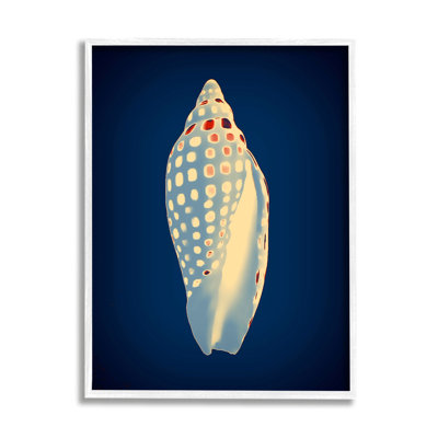 Coquille de conque contemporaine encadrée sur bois par Graffi * Tee Studios, impression