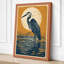 Moonlit Heron Japandi - Wrapped Canvas-1398625236-1398625247