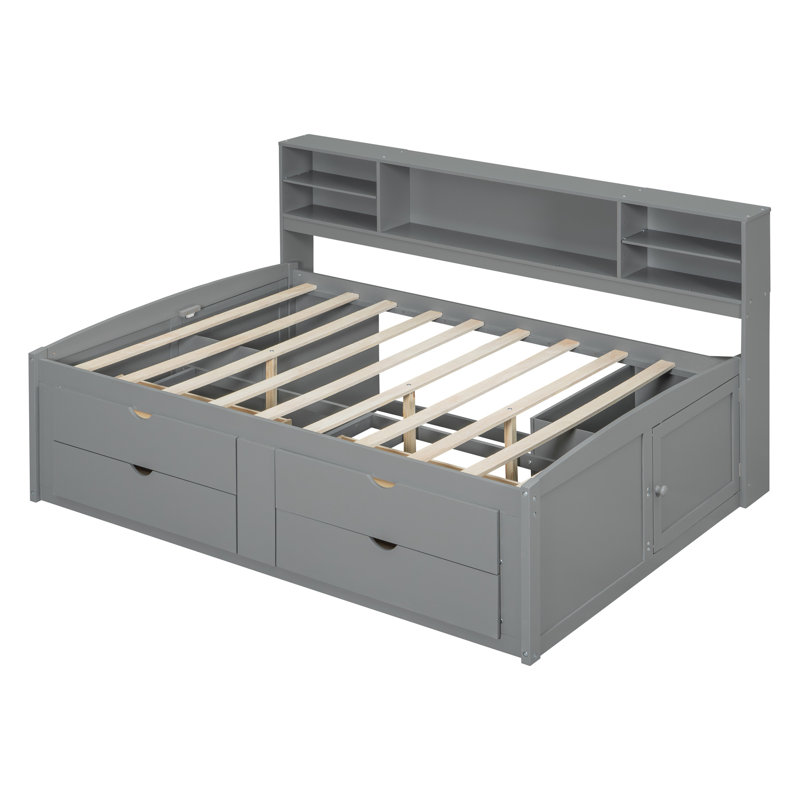 Lits pour enfants en bois pleine grandeur, Gris