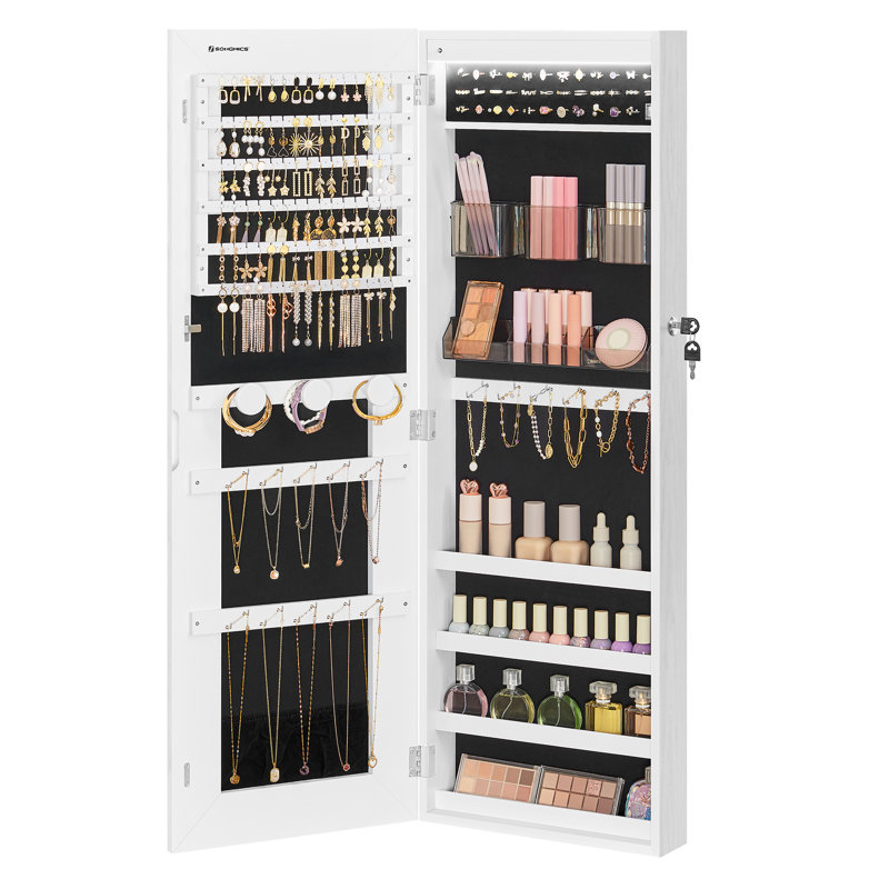 Armoire à bijoux avec miroir à suspendre
