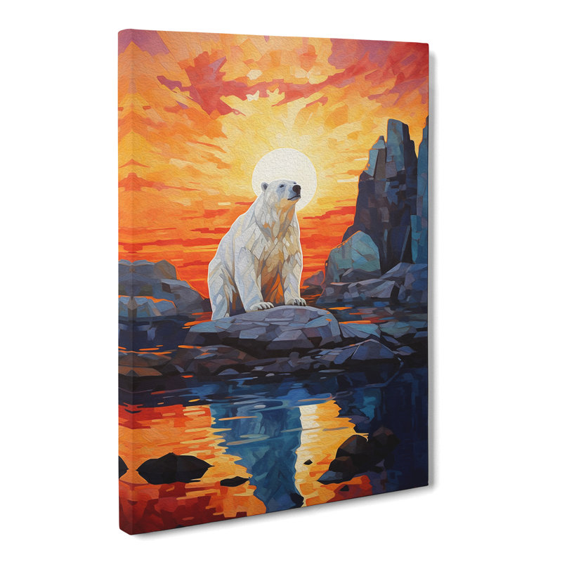 Polar Bear Orphism No.3 - Wrapped Canvas, 50cm H x 35cm W x 3cm D