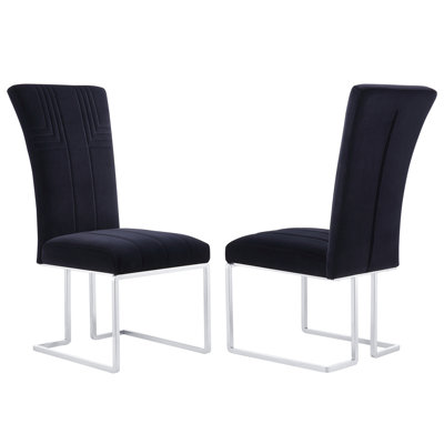 Breah 19.3'' H Velvet Upholstered Parsons Chair