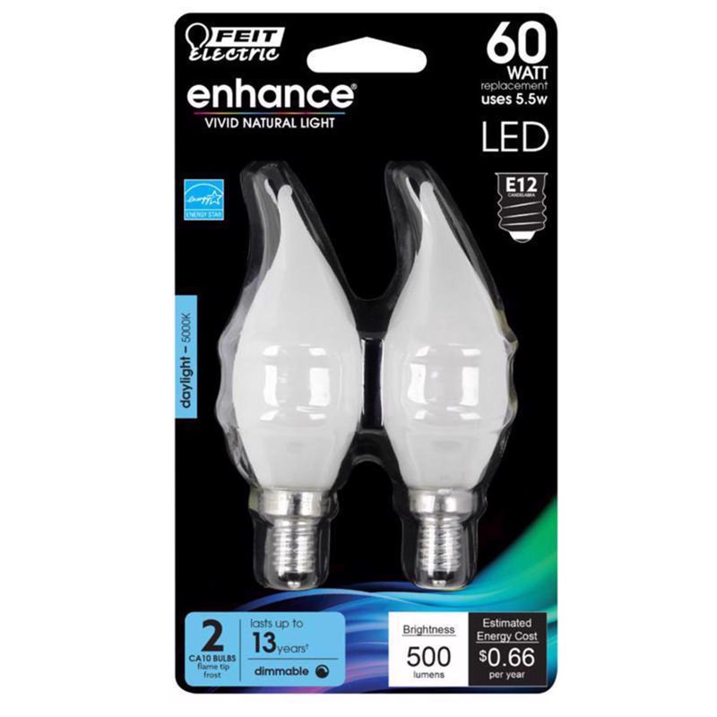 Ampoule DEL filamentaire E10 (candélabre) Fe10, 5,5 W