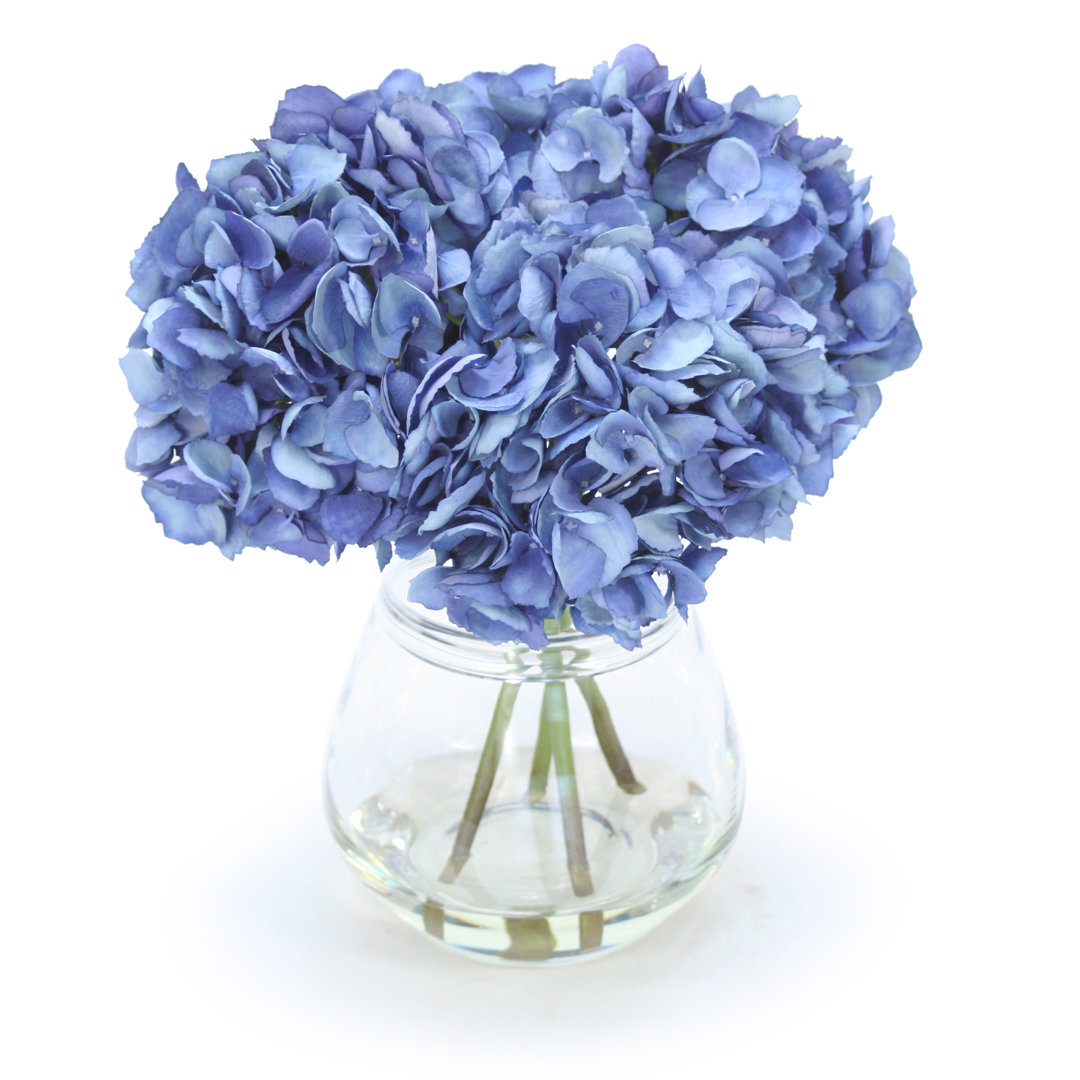 Polysilk Hydrangea Arrangement in Pot Distinctive Designs