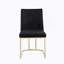 Chaise de salle à manger, ensemble de 2 chaises d'appoint rembourrées en velours-1416575651