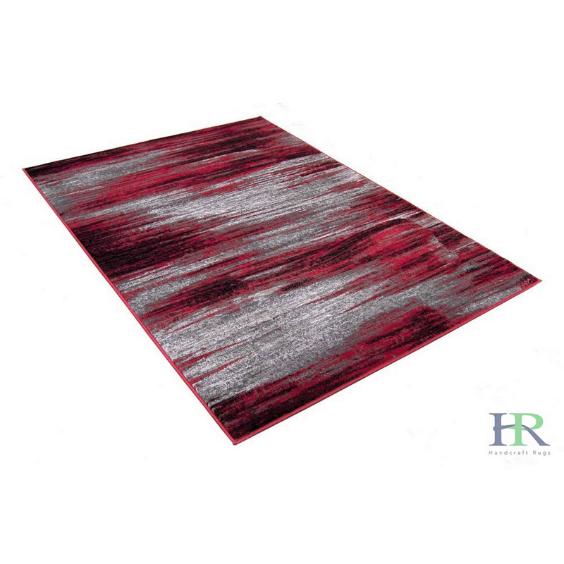 Tapis géométrique tissé à la machine, Rectangle 5 pi x 7 pi