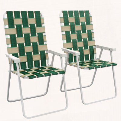 Outsunny Set of 2 Patio Folding Chairs, Classic Outdoor Camping Chairs