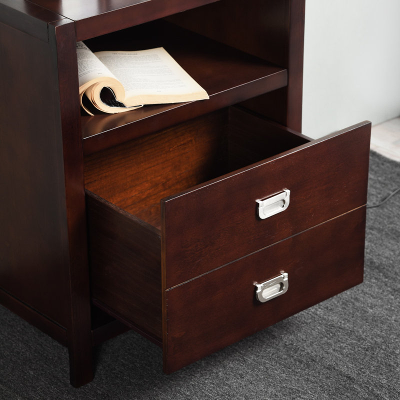 Amelia-Jo End Table Set with Storage, Brown