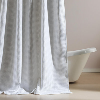  Waffle Weave Shower Curtain(Set of 2)