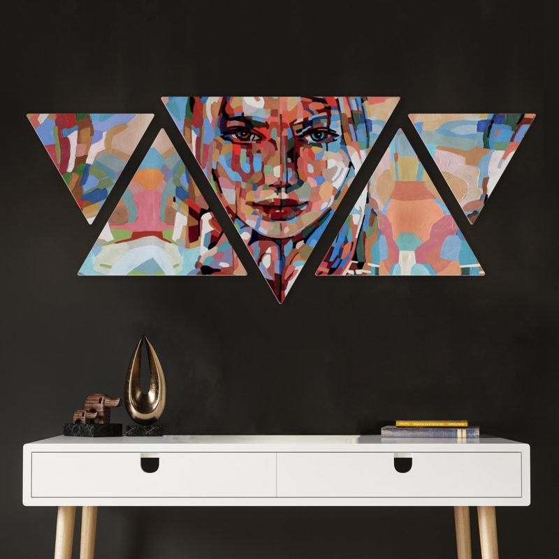 Girl - 5 Piece Painting on MDF