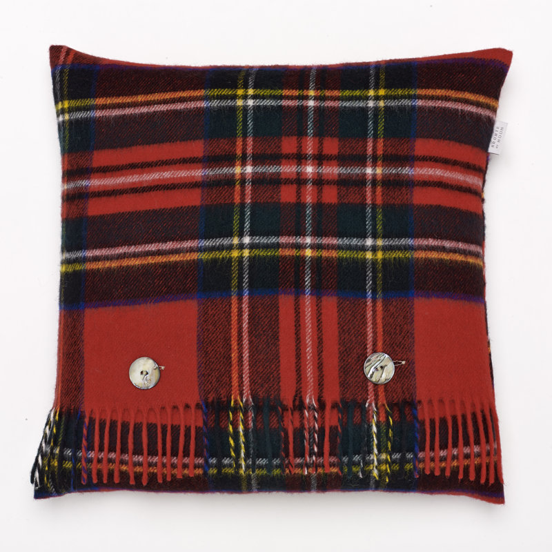 Coussin en laine Tartan