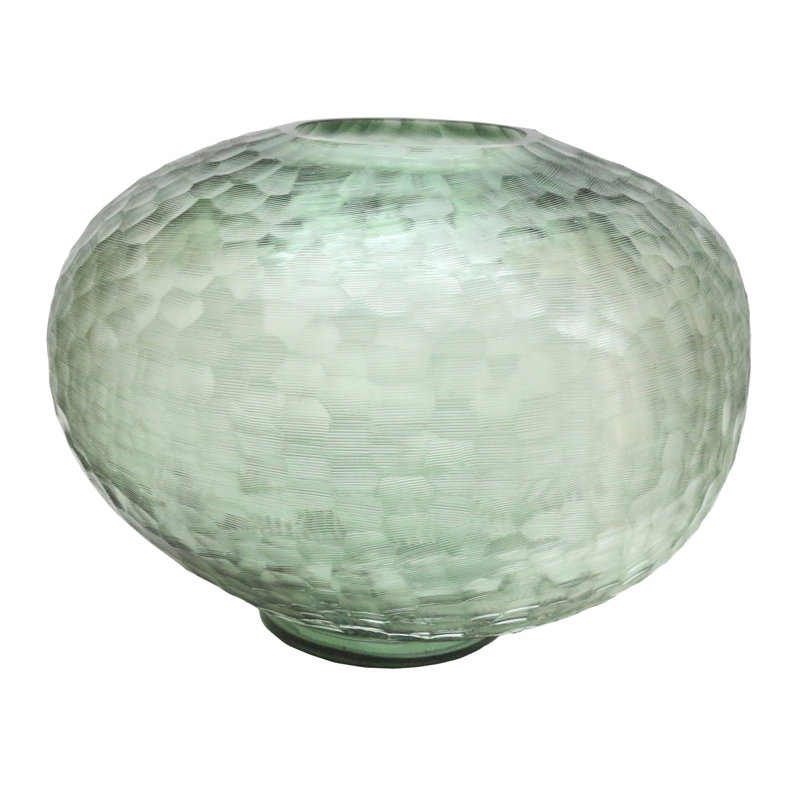 Bastia Handmade Glass Table Vase, Overall Height - 10"