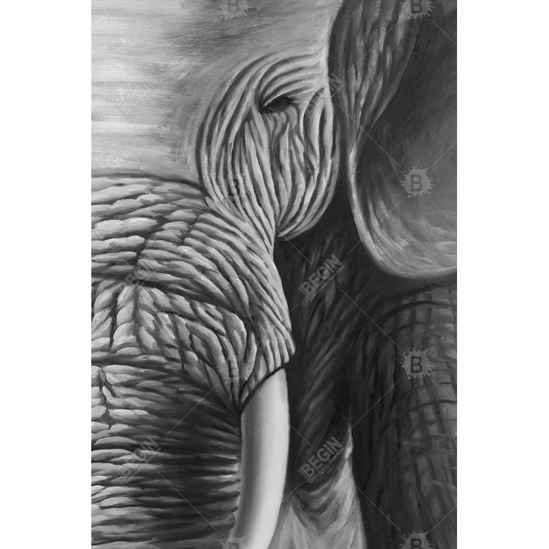 «Éléphant», H 36 po x l 24 po