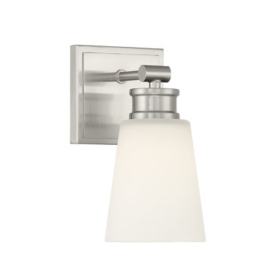 Applique murale 1 lumière Meridian en nickel brossé