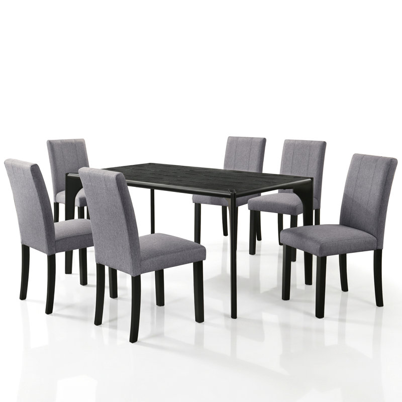 Ensemble de table de salle à manger 7 pièces Nolan, 7 pièces : table, 6 chaises