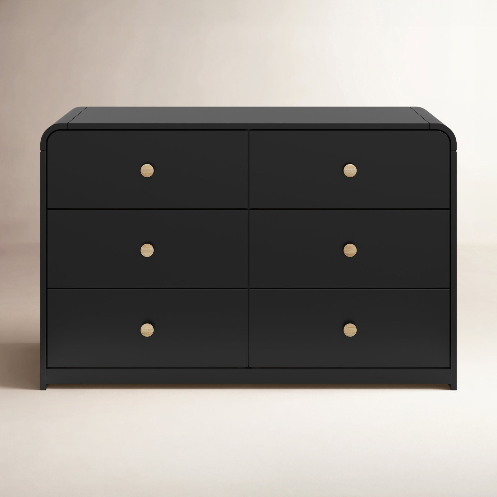 Storkcraft Santos 6 Drawer Dresser, Black