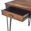 Bureau Cole & Gray à double face avec plateau et tiroirs en bois brun