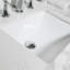 Dessus de meuble-lavabo en pierre Montary avec lavabo rectangulaire encastré en céramique Montary