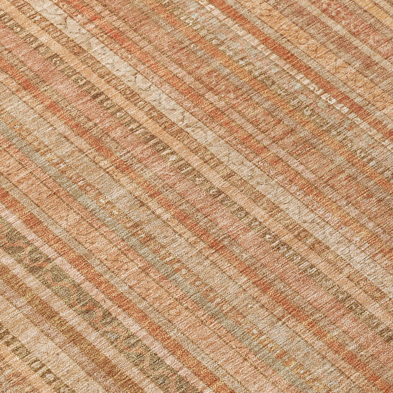 Emberith Orange Washable Indoor-Outdoor Rug - LOOMLAN, 8' x 8'