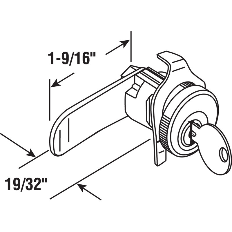 Mail Box Lock Cutler-Fed With Dust Cover, Nickel