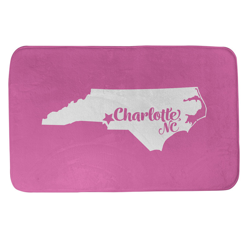 Tapis pour salle de bain en microfibre rectangulaire antidérapant antidérapant, L 17 po x L 21 po, Rose