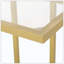 Les tables de bout, rehaussent l'atmosphère de décoration intérieure avec sophistication et style, présentent un design en forme de C et un plateau en verre trempé avec des éléments de style grec