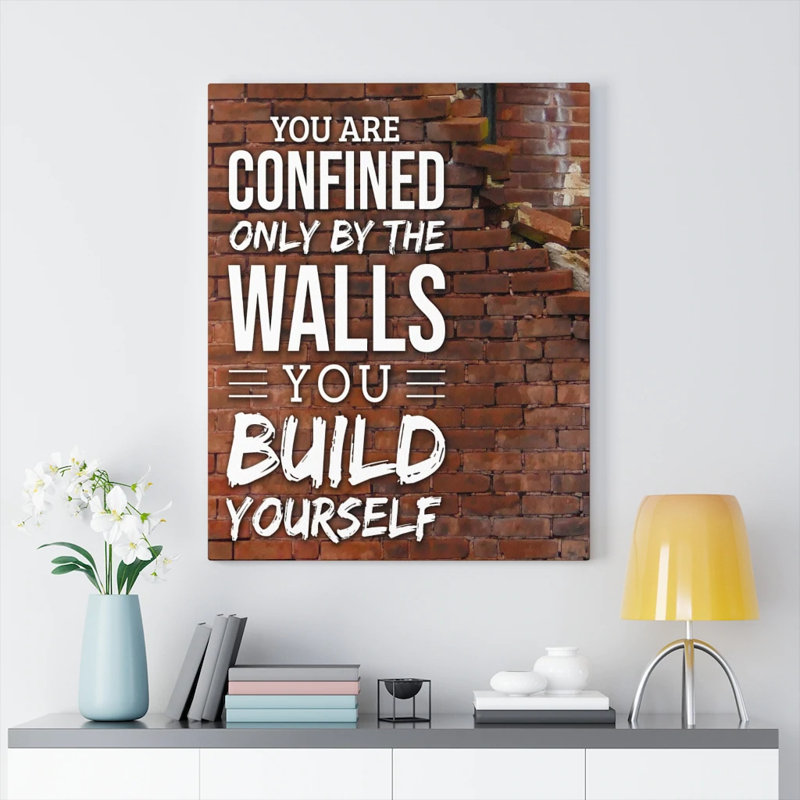 You Are Confined Motivational Verse - Wrapped Canvas Print, 76cm H x 61cm W