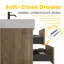 Meuble-lavabo mural 48 po (24 po * 2) avec lavabo à quartz et tiroirs, KD-283688546-283688553-283688557