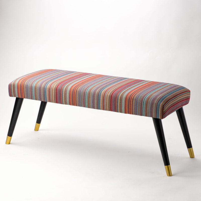 Lime Velvet Upholstered Bench, H40 x W140 x D30cm