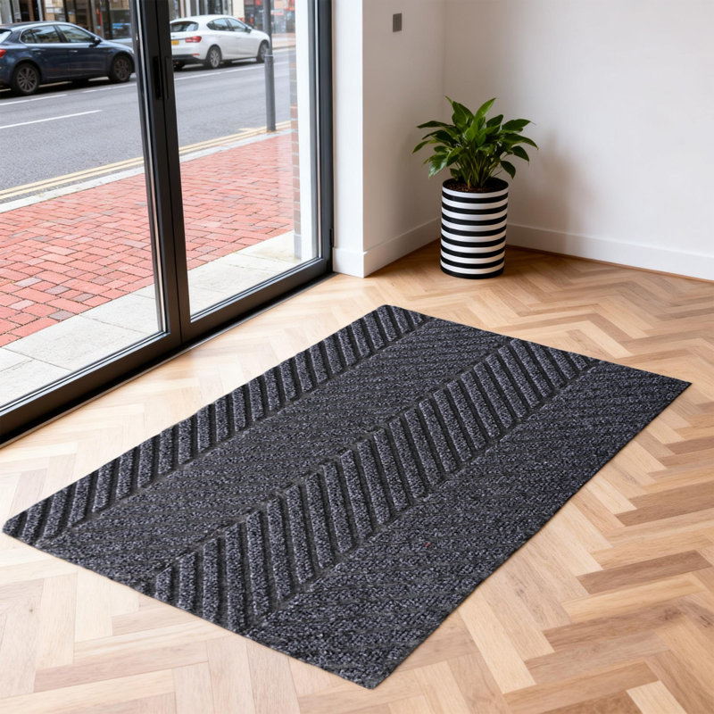 Paillasson 24 po x 36 po pour porte d'entrée industrielle antidérapante, 60*90cm