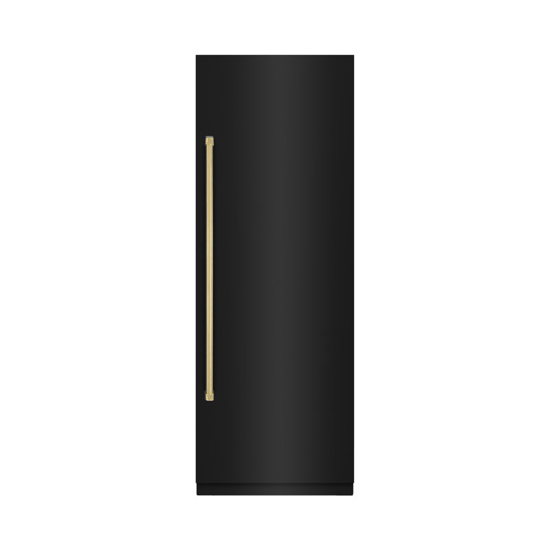ZLINE Autograph Edition 30 in. 16.7 cu. ft. Column Refrigerator with Graphite Gray Interior and Accents
